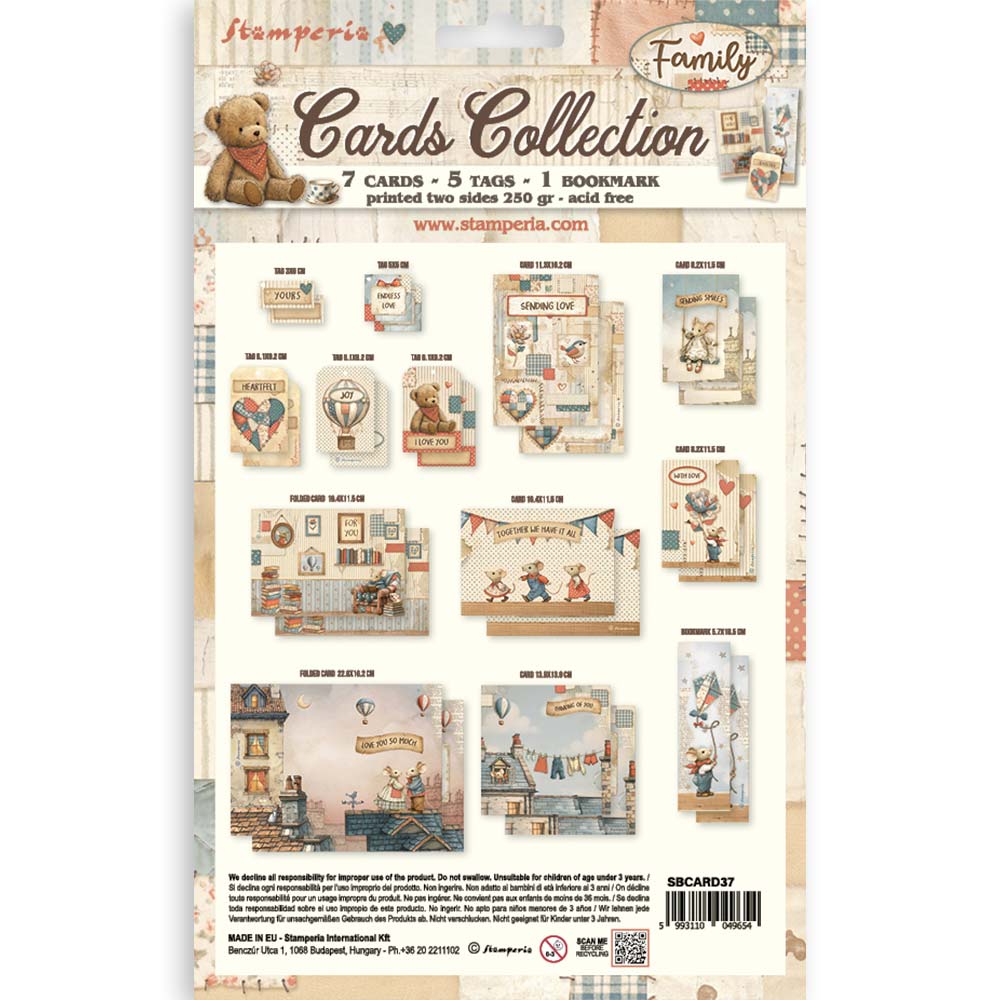 Stamperia Family Cards Collection sbcard37 cards