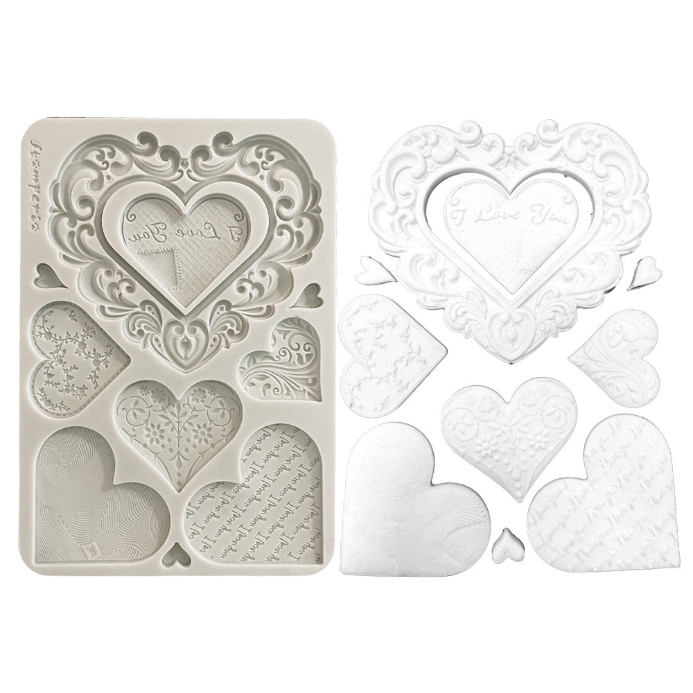 Stamperia Family Hearts A5 Silicone Mold kacma600
