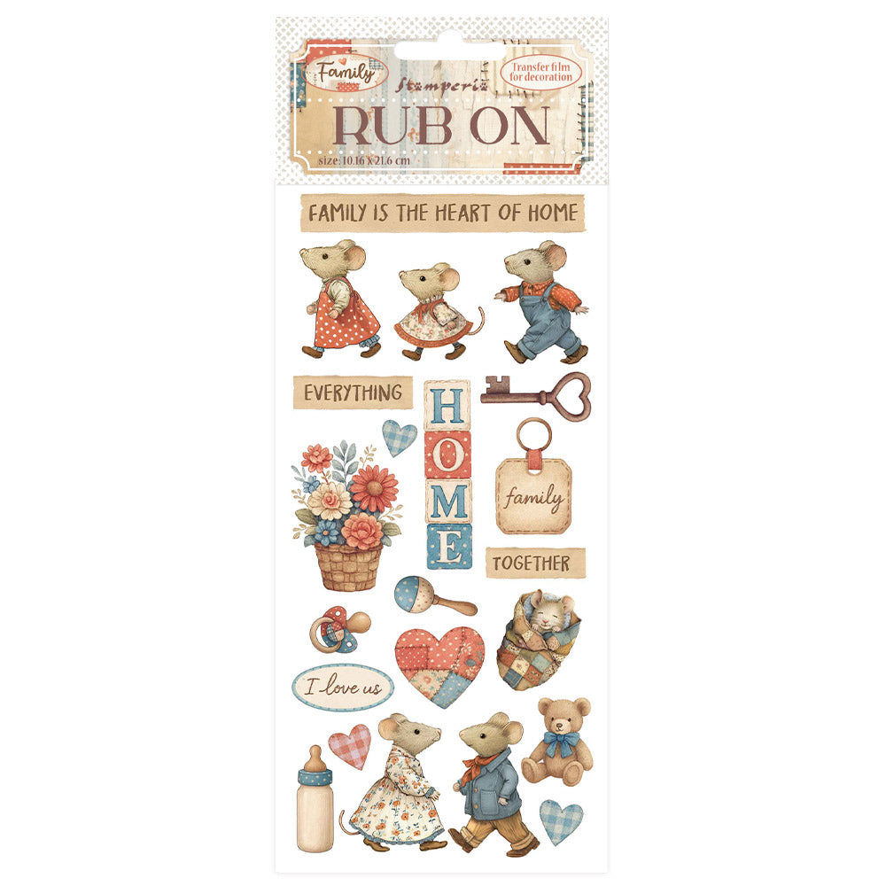 Stamperia Family Home Rub Ons dflrb217

