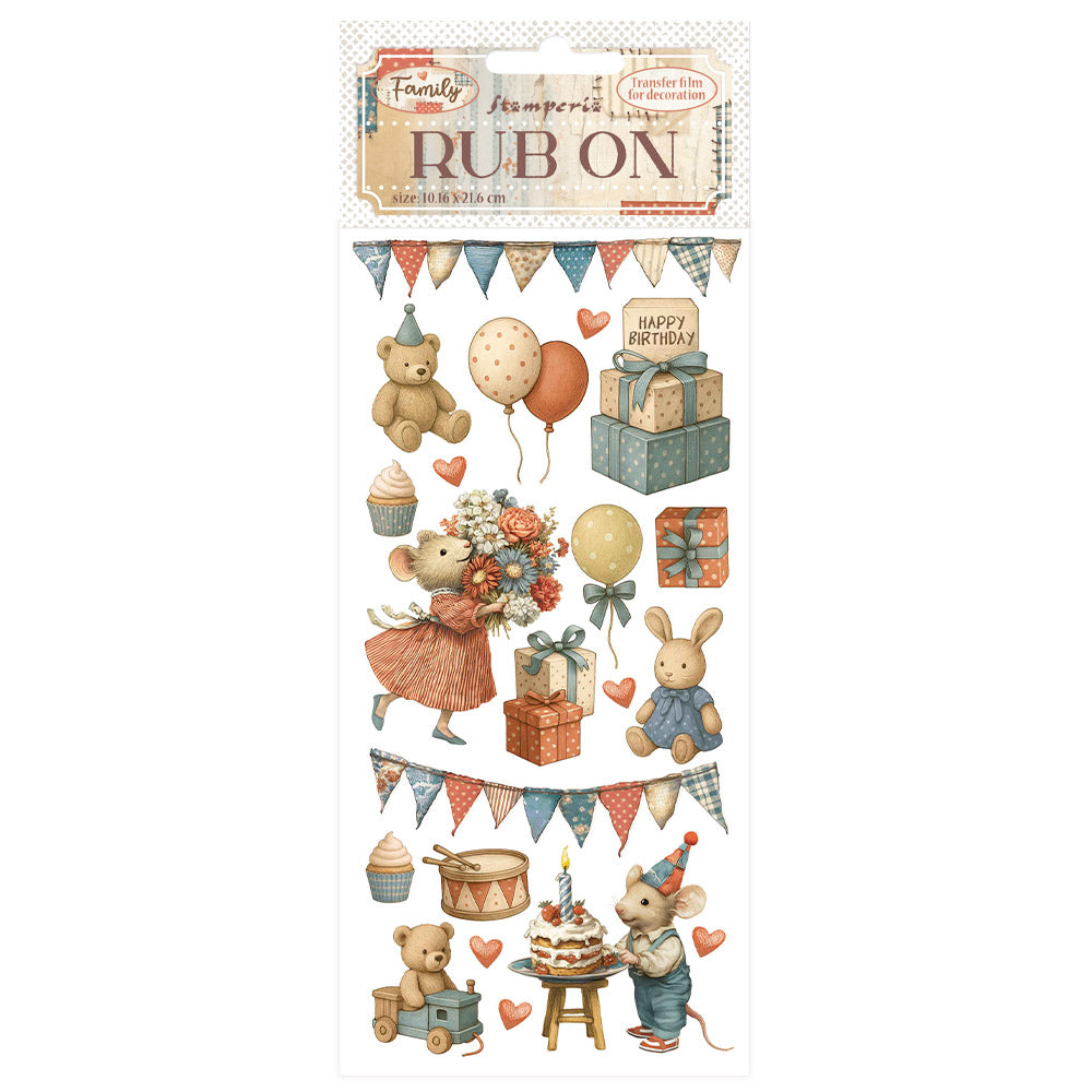 Stamperia Family Party Rub Ons dflrb215
