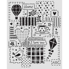 Stamperia Family Patchwork Stencil kstd197
