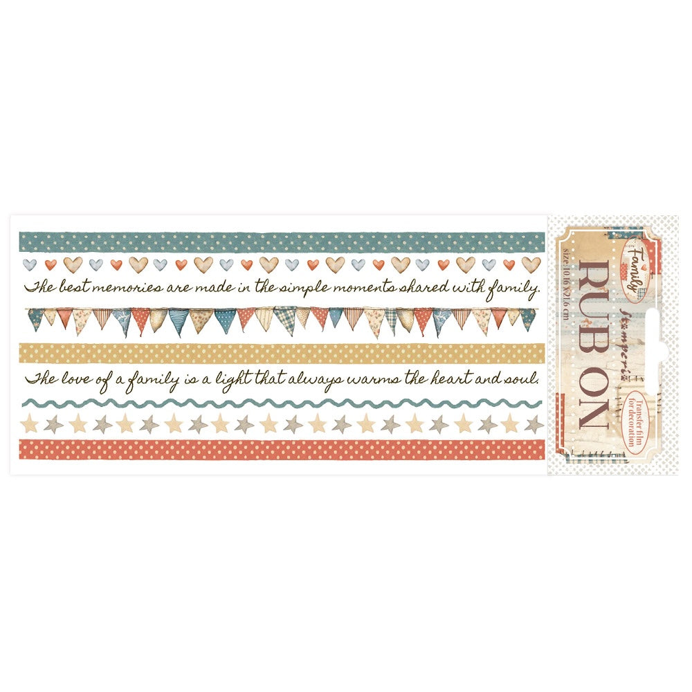 Stamperia Family Stripes Rub Ons dflrb219

