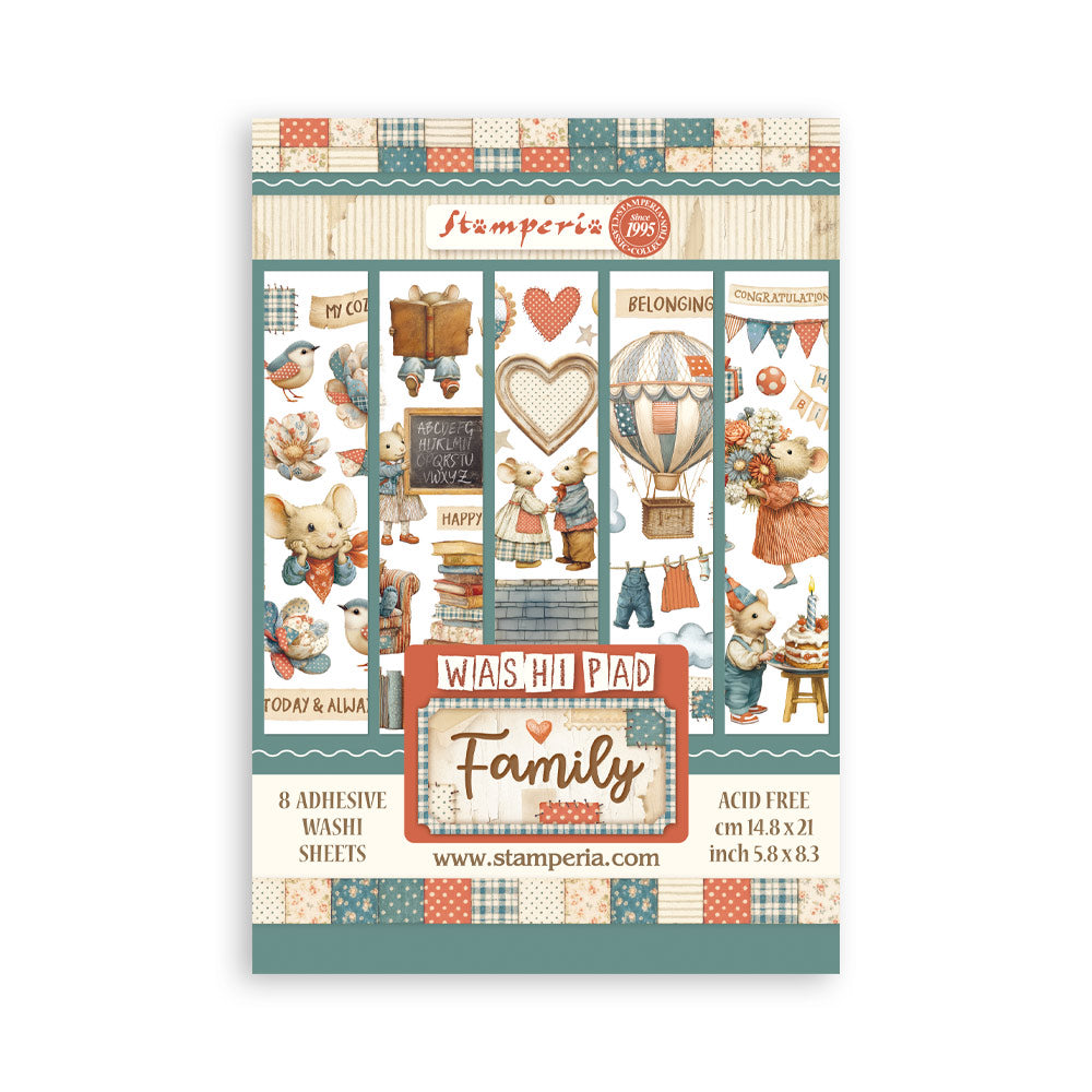 Stamperia Family Washi Pad Sheets A5 sbw28
