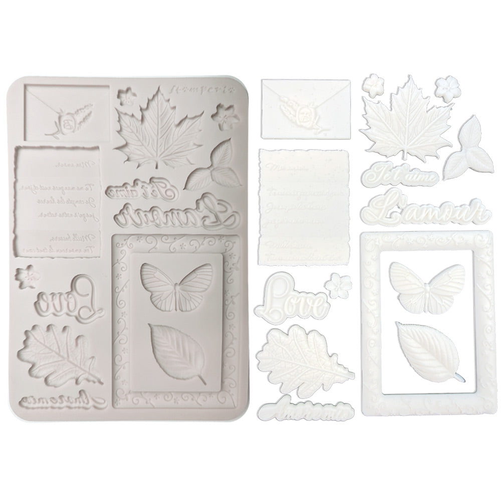 Stamperia Flowers And Poems A5 Silicone Mould kacma623