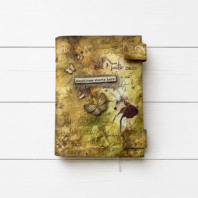 Stamperia Flowers And Poems A5 Silicone Mould kacma623 butterflies happiness starts here journal