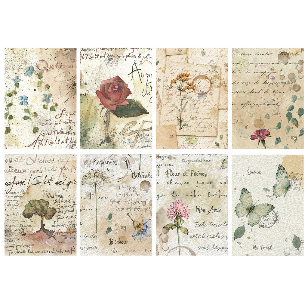 Stamperia Flowers And Poems A6 Rice Paper dfsa6x13 sheets