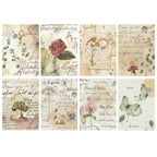 Stamperia Flowers And Poems A6 Rice Paper dfsa6x13 sheets