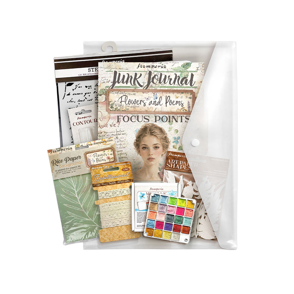 Stamperia Flowers And Poems Art Journaling Selection bjs004