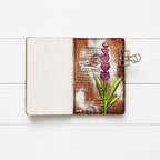 Stamperia Flowers And Poems Art Journaling Selection bjs004 purple flower follow your heart journal