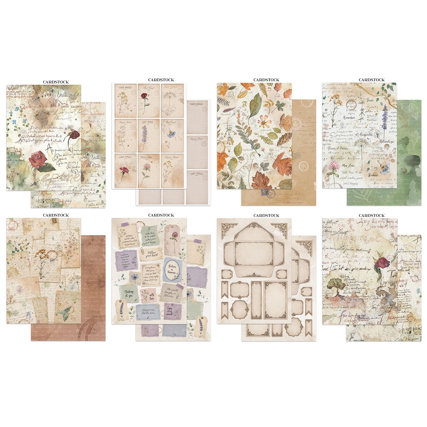 Stamperia Flowers And Poems Focus Points Junk Journal sbjks10 cardstock