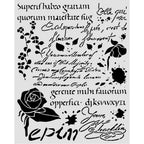 Stamperia Flowers And Poems Latin Inspirations Stencil kstd221
