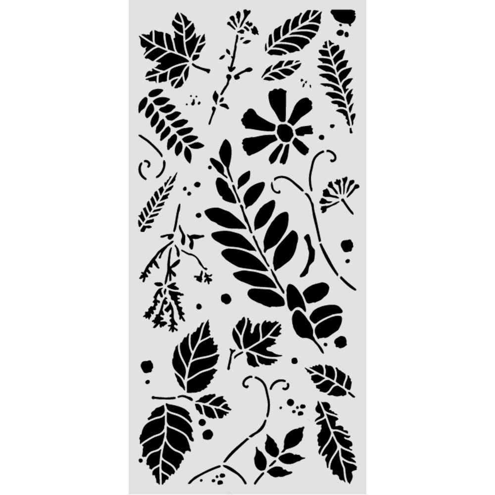 Stamperia Flowers And Poems Mixed Leaves Stencil kstdl176