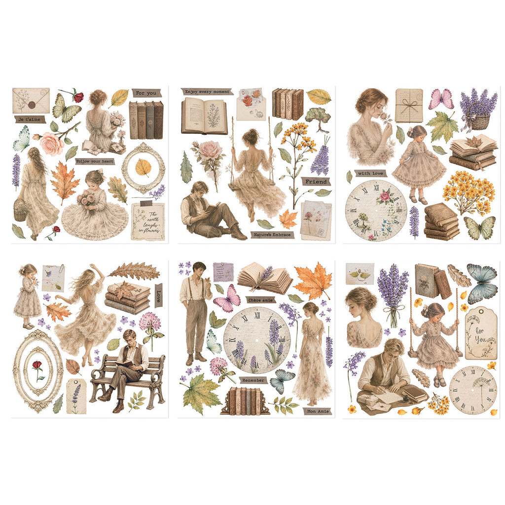 Stamperia Flowers And Poems Rub Ons dflrbx24 stickers