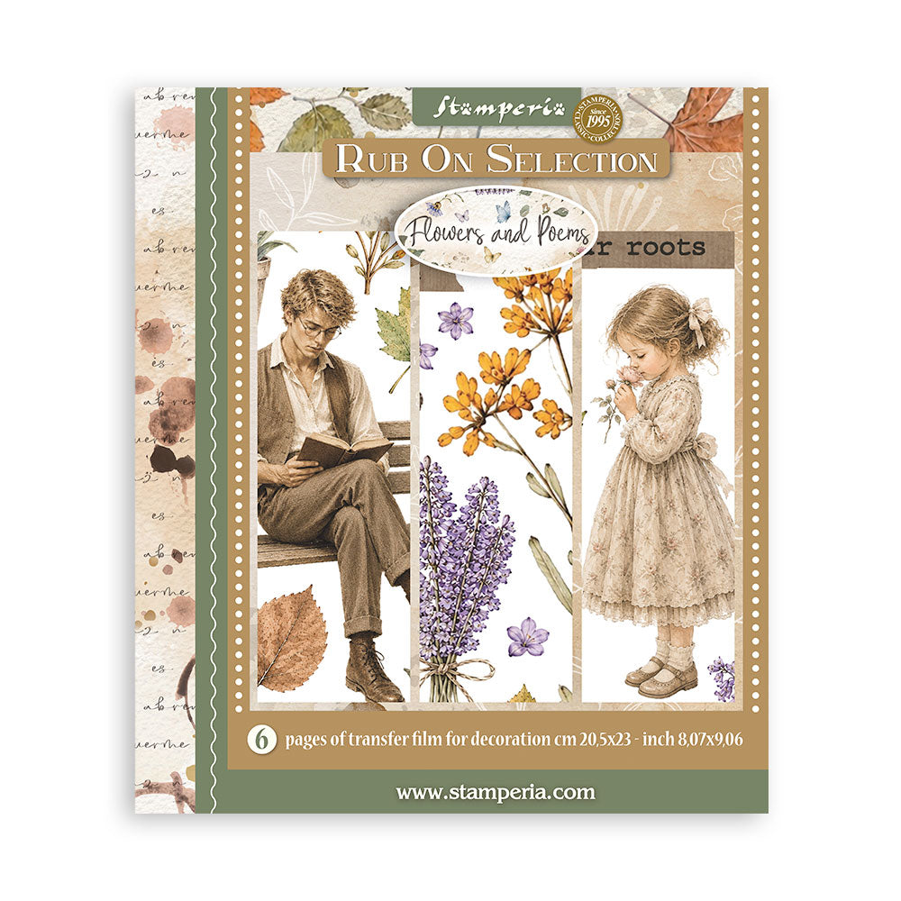 Stamperia Flowers And Poems Rub Ons dflrbxg16