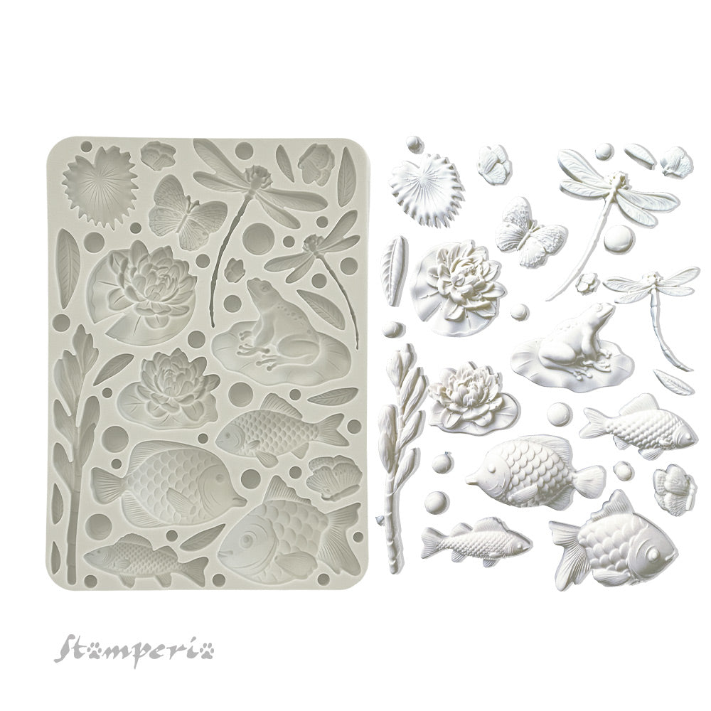 Stamperia Forest Fish And Dragonfly Silicone Mold A5 kacma540
