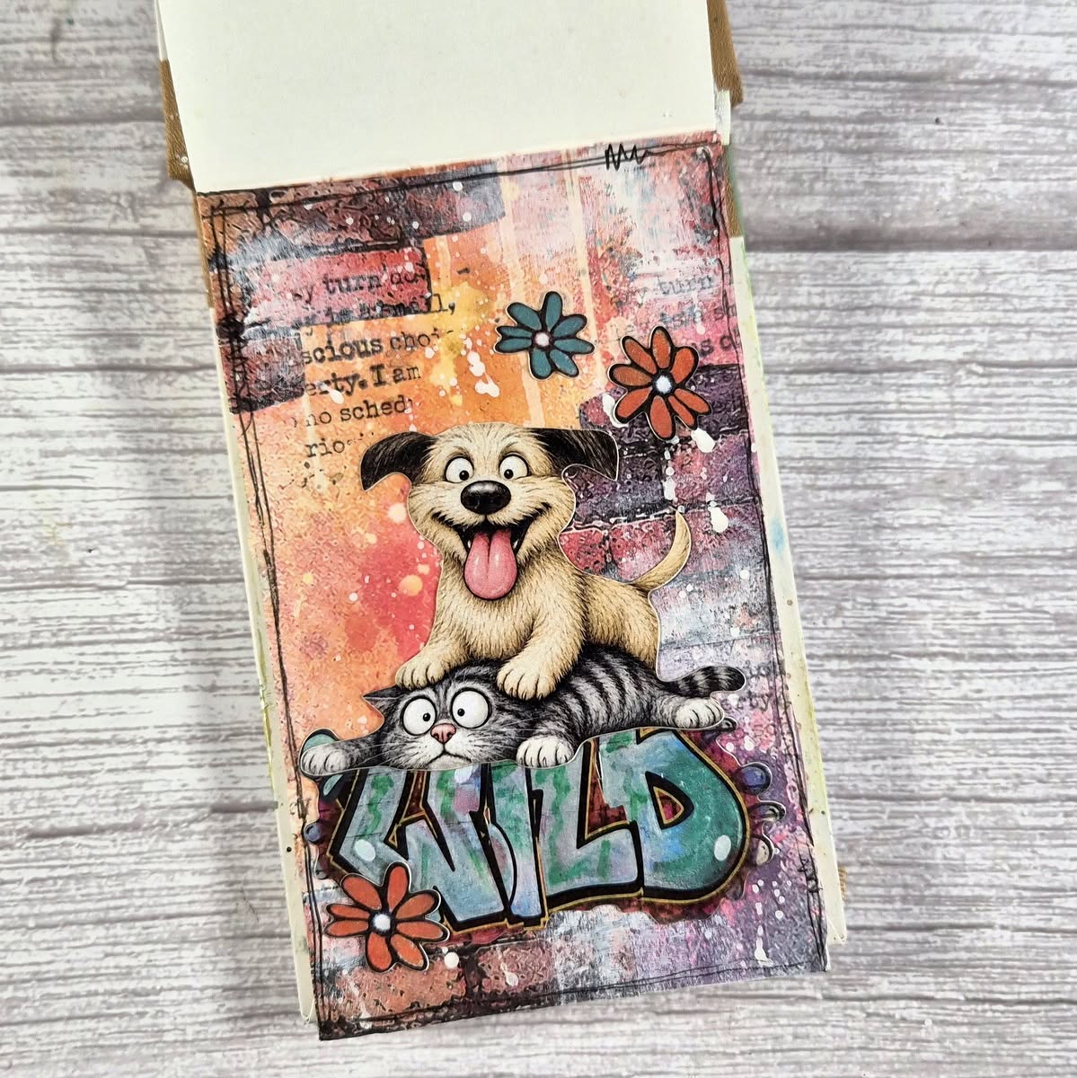 Stamperia Furry Friends 2 8x8 Paper sbbs150 dog cat wild journal