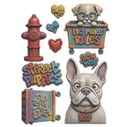 Stamperia Furry Friends 2 Dogs A5 Silicone Mould kacma627 fire hydrant