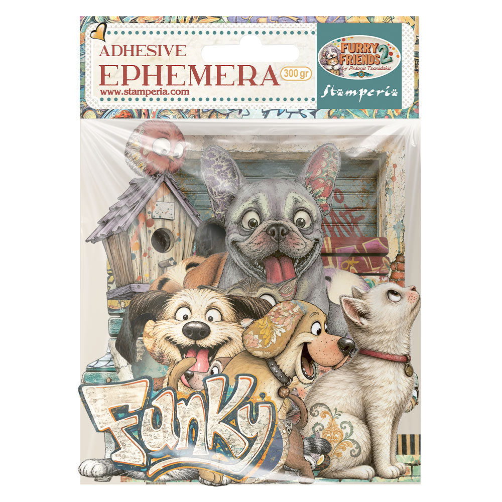 Stamperia Furry Friends 2 Ephemera dflct94 dogs