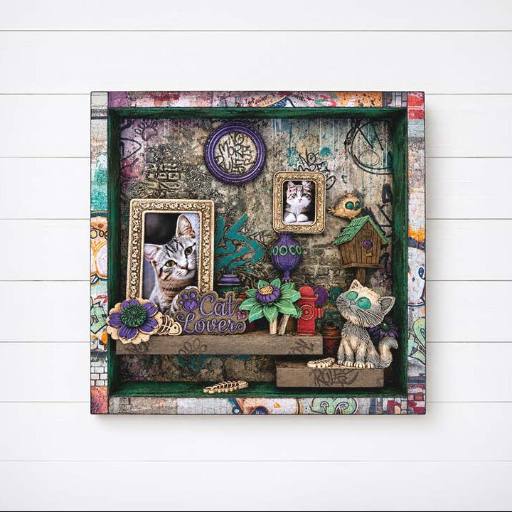 Stamperia Furry Friends 2 Flowers A5 Silicone Mould kacma628 pictures frames of cats birdhouse cat lovers box card