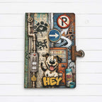 Stamperia Furry Friends 2 Graffiti 8x10 Stencil kstd226 dog hey arrow sign pipes card