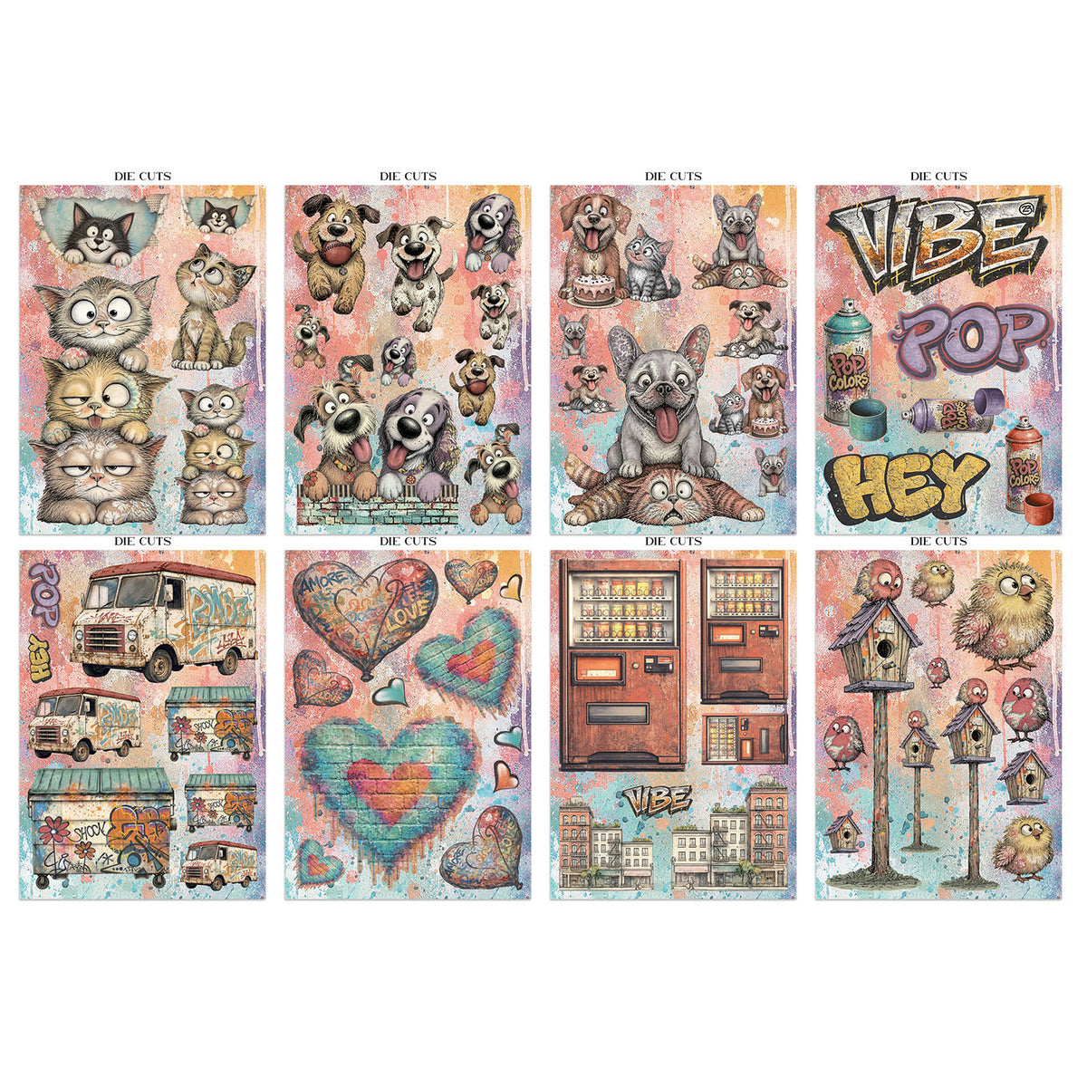 Stamperia Furry Friends 2 Junk Journal Focus Points sbjks12 die cuts