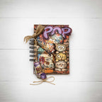 Stamperia Furry Friends 2 Junk Journal Focus Points sbjks12 paint can cats pop graffiti heart journal card