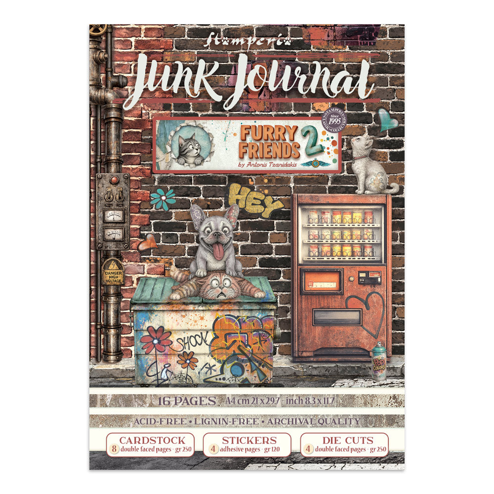 Stamperia Furry Friends 2 Junk Journal sbjk33