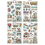 Stamperia Furry Friends 2 Junk Journal sbjk33 stickers
