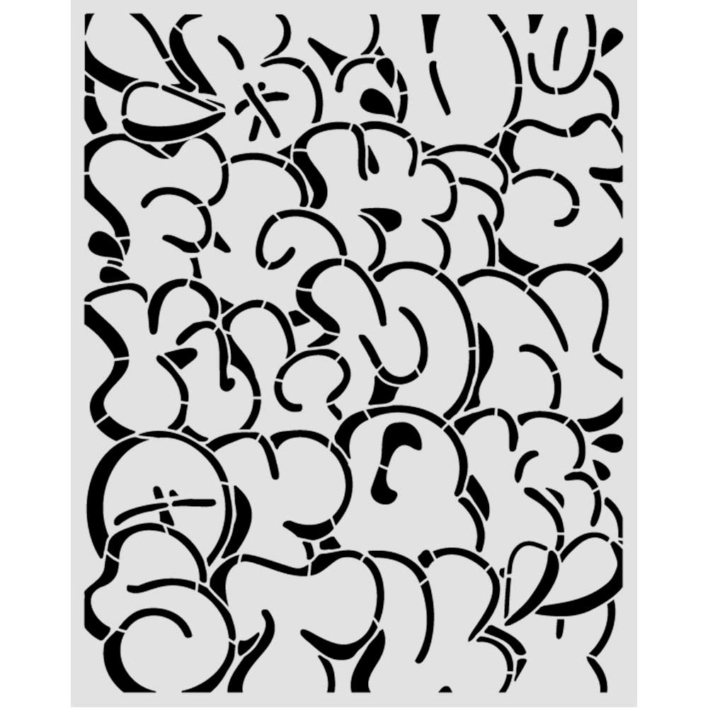 Stamperia Furry Friends 2 Pop Art Pattern 8x10 Stencil kstd227
