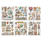 Stamperia Furry Friends 2 Rub On Kit dflrbxg18 stickers