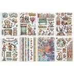 Stamperia Furry Friends 2 Washi Pad sbw39 sheets