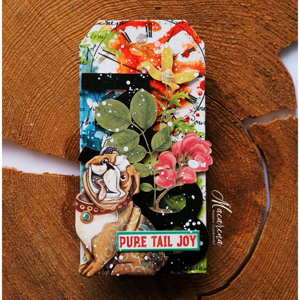 Stamperia Furry Friends Assorted Die Cuts dfldc121 cute dog tag | color-code:ALT01
