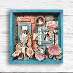 Stamperia Furry Friends Background 12x12 Paper sbbl177 frames