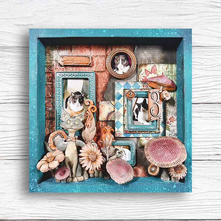 Stamperia Furry Friends Background 12x12 Paper sbbl177 frames