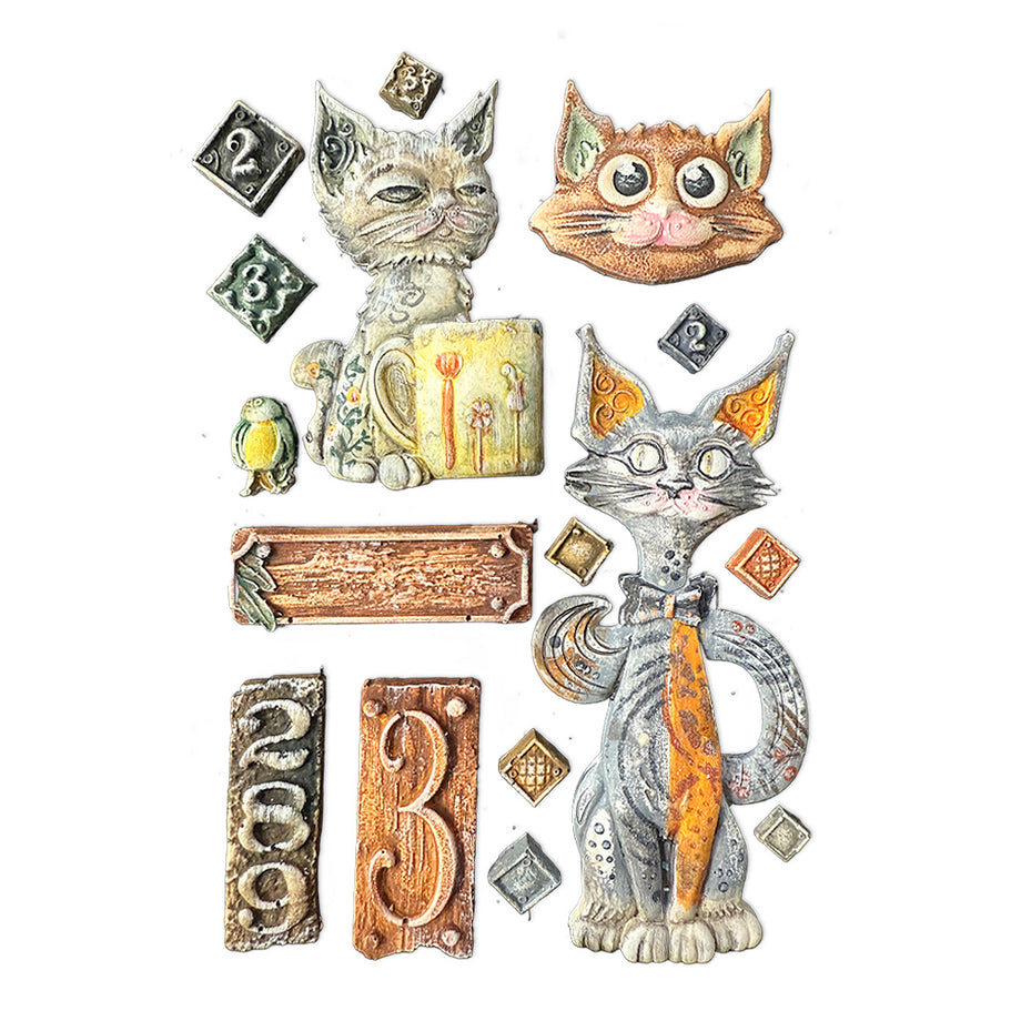 Stamperia Furry Friends Cats A5 Silicone Mold kacma591 – Simon