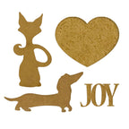 Stamperia Furry Friends Dog And Cat Silhouette Crafty Shapes klsm67 pieces