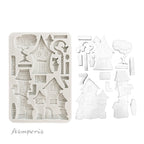 Stamperia Furry Friends Houses A5 Silicone Mold kacma592