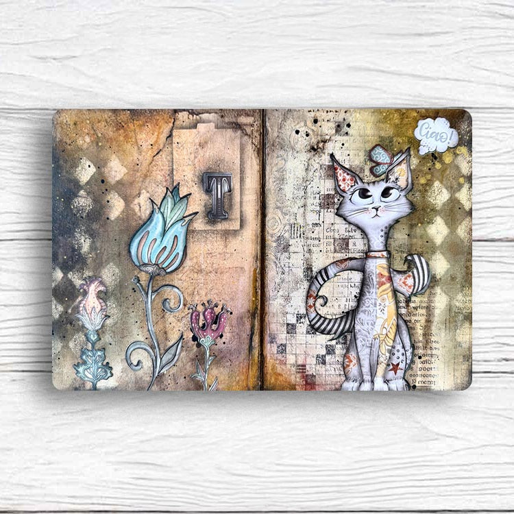 Stamperia Furry Friends Junk Journal sbjk07 hello