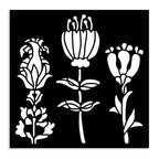 Stamperia Furry Friends Stylized Flowers Stencil kstds63