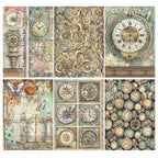 Stamperia Gardens of Time A4 Rice Paper dfsa4xtm clock and watches