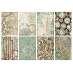 Stamperia Gardens of Time A6 Rice Paper dfsak6053 gears