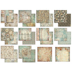 Stamperia Gardens of Time Backgrounds 12x12 Paper sbbl186 clocks