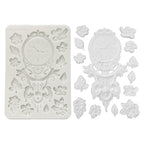 Stamperia Gardens of Time Clock And Flowers A5 Silicone Mold kacma610