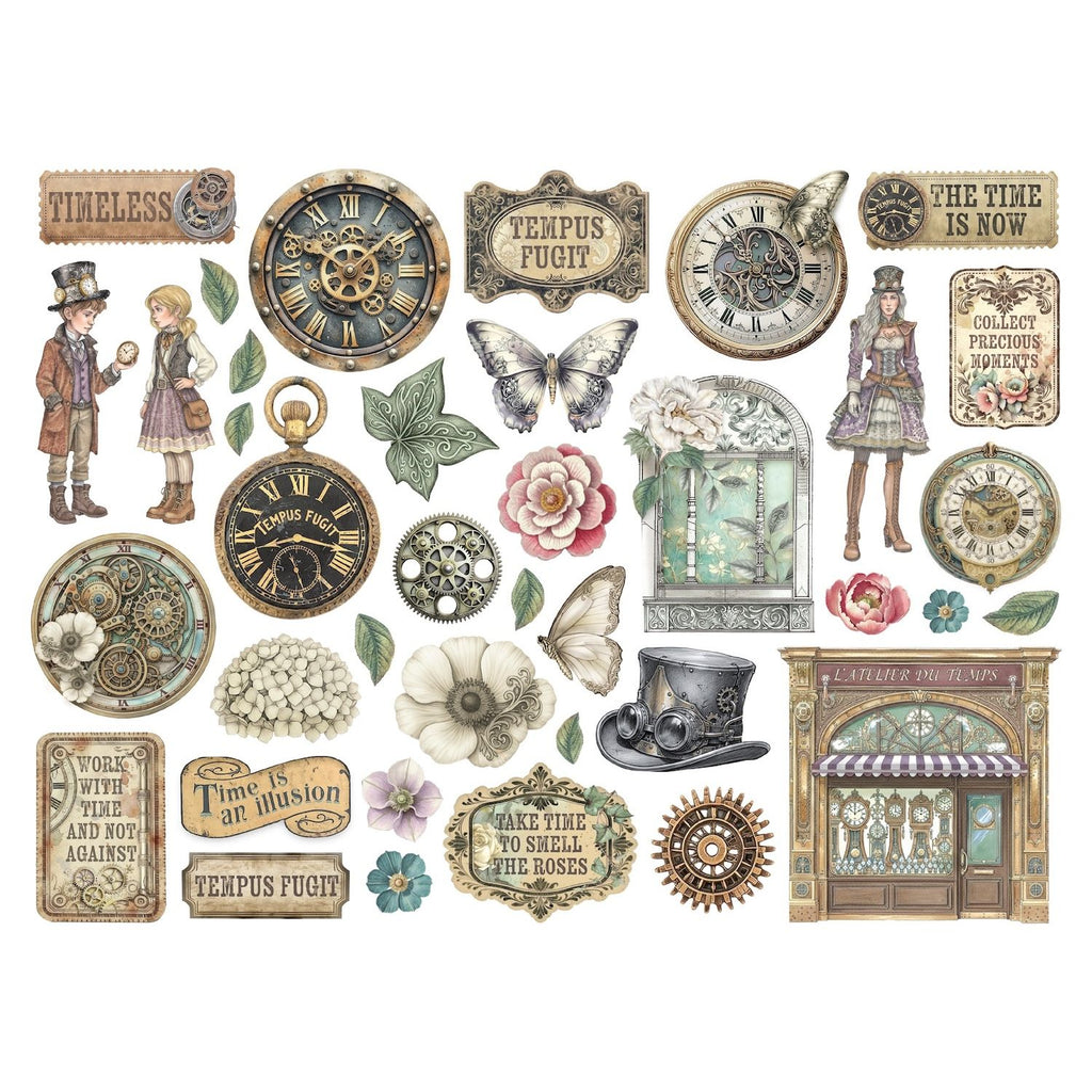 Stamperia Gardens of Time Die Cuts dfldc130 timeless