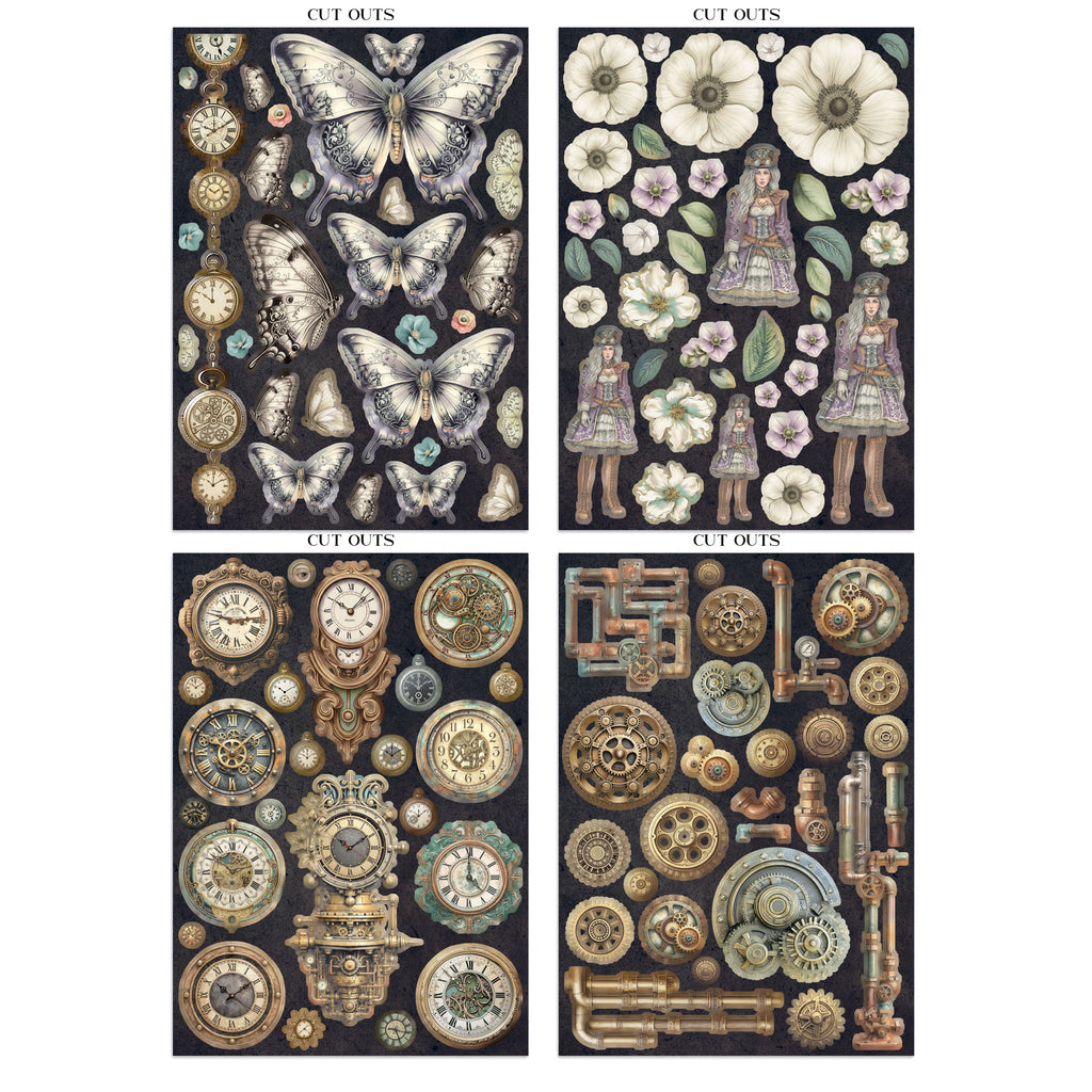 Stamperia Gardens of Time Junk Journal sbjk17 cut outs