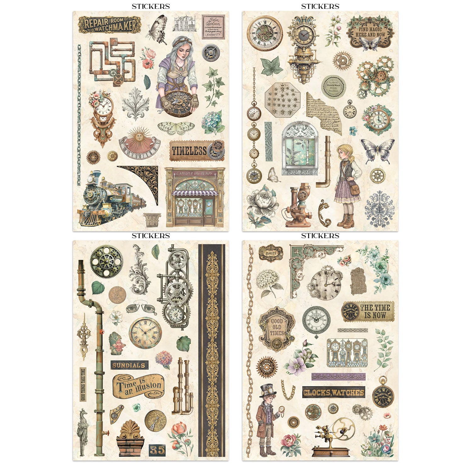 Stamperia Gardens of Time Junk Journal sbjk17 timeless
