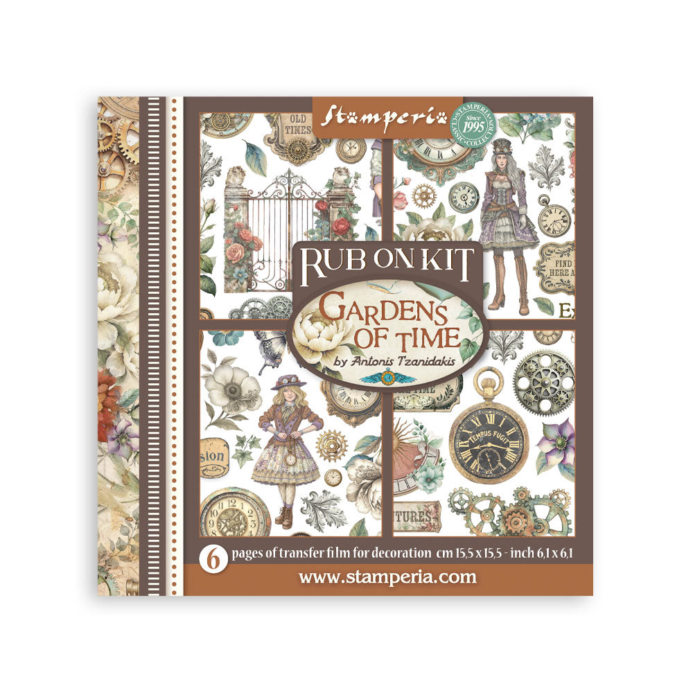Stamperia Gardens of Time Rub On Kit dflrbx11