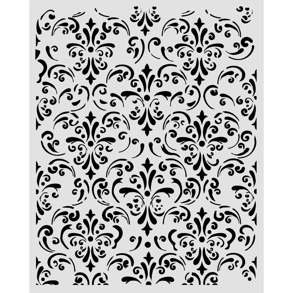 Stamperia Gardens of Time Wallpaper 8x10 Stencil kstd205