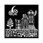 Stamperia Gear Up For Christmas Houses Stencil kstdq129