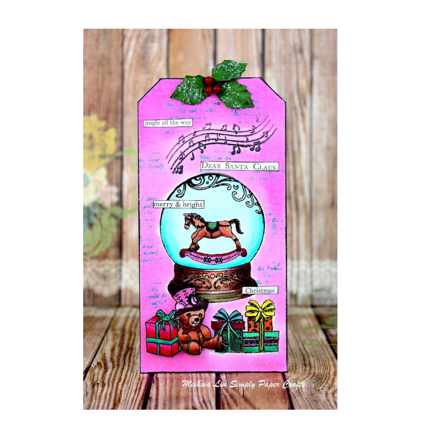 Stamperia Gear Up For Christmas Snowglobes Clear Stamps wtk197 music | color-code:ALT02